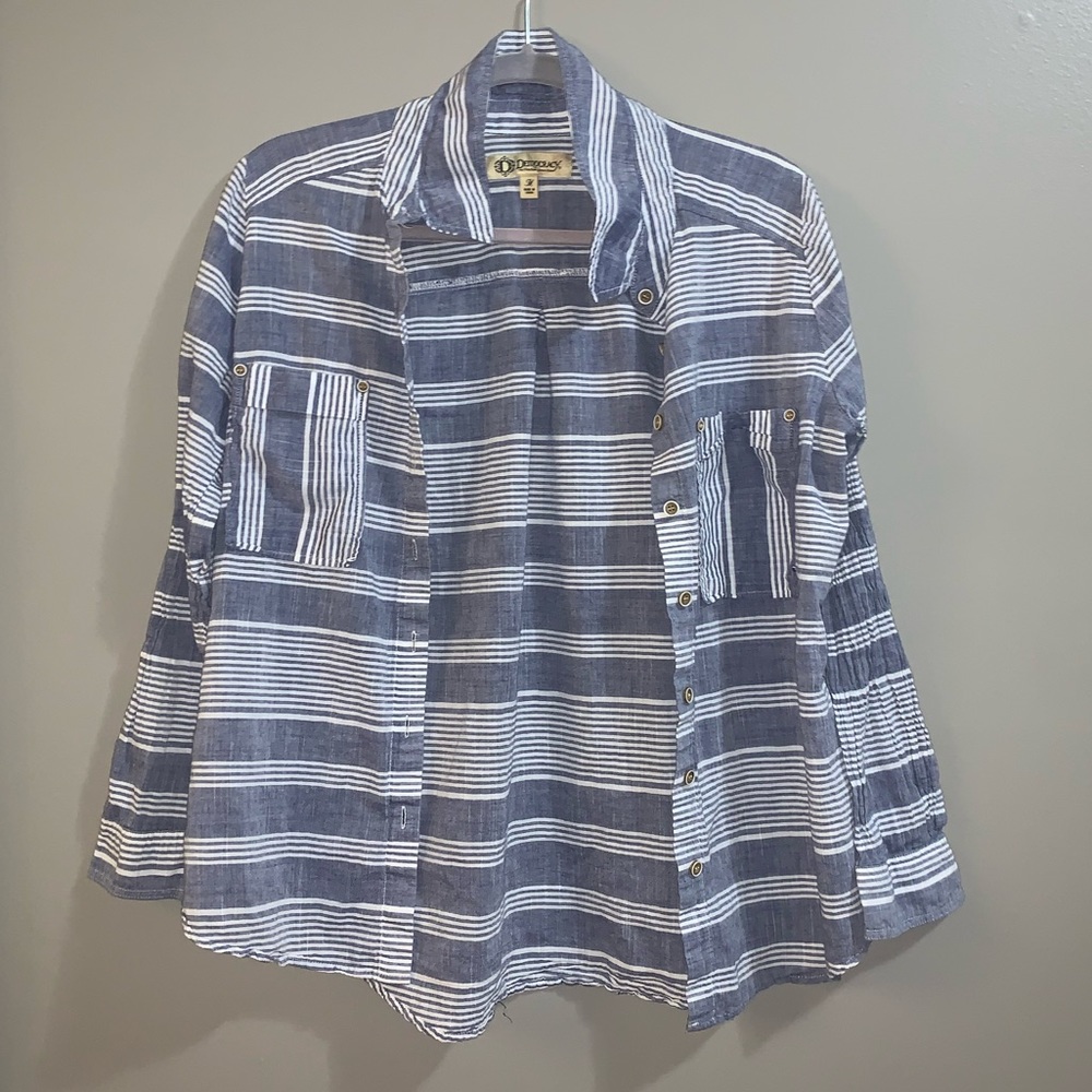 Democracy Button Down Top